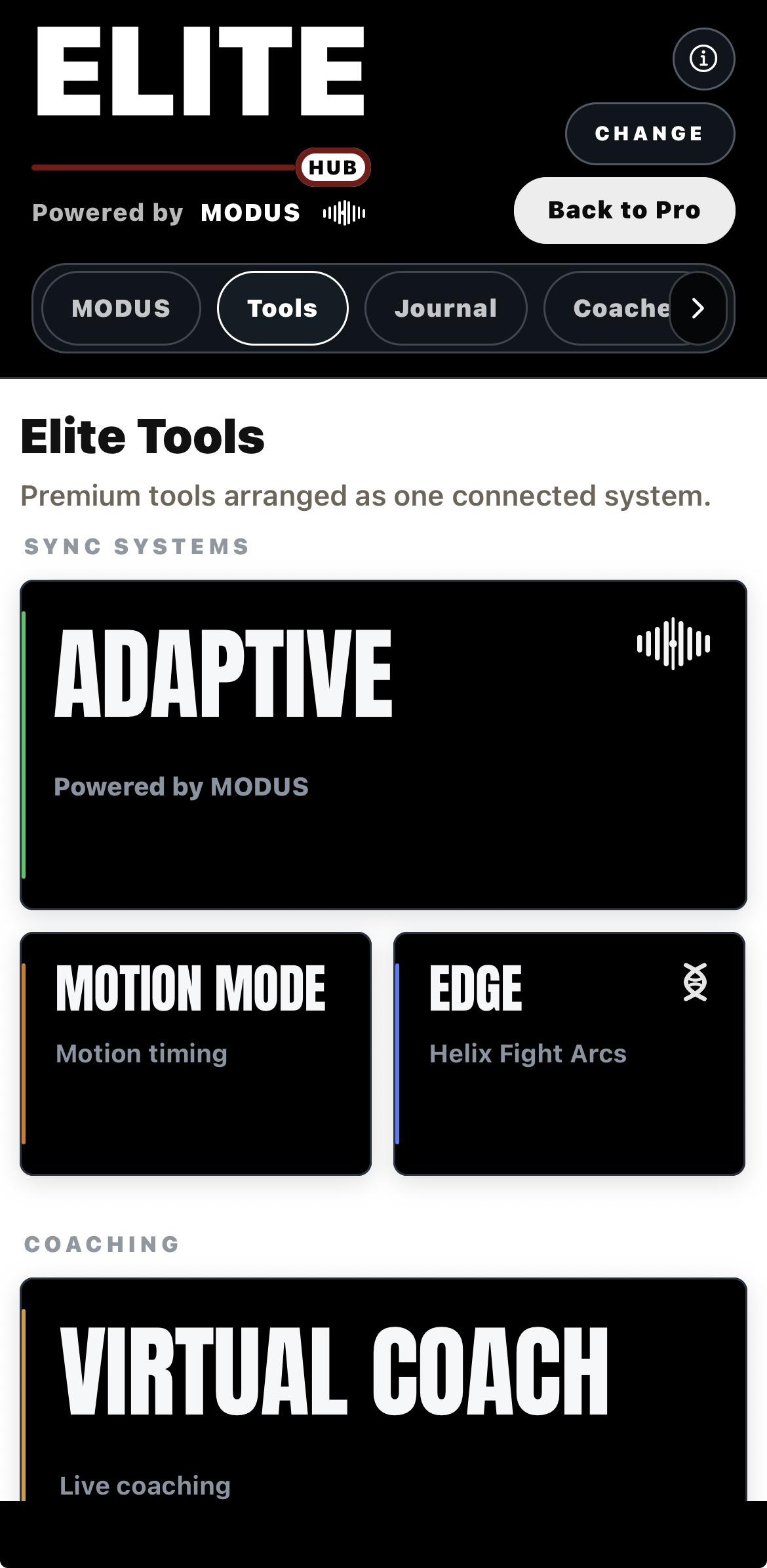 Elite Tools library interface