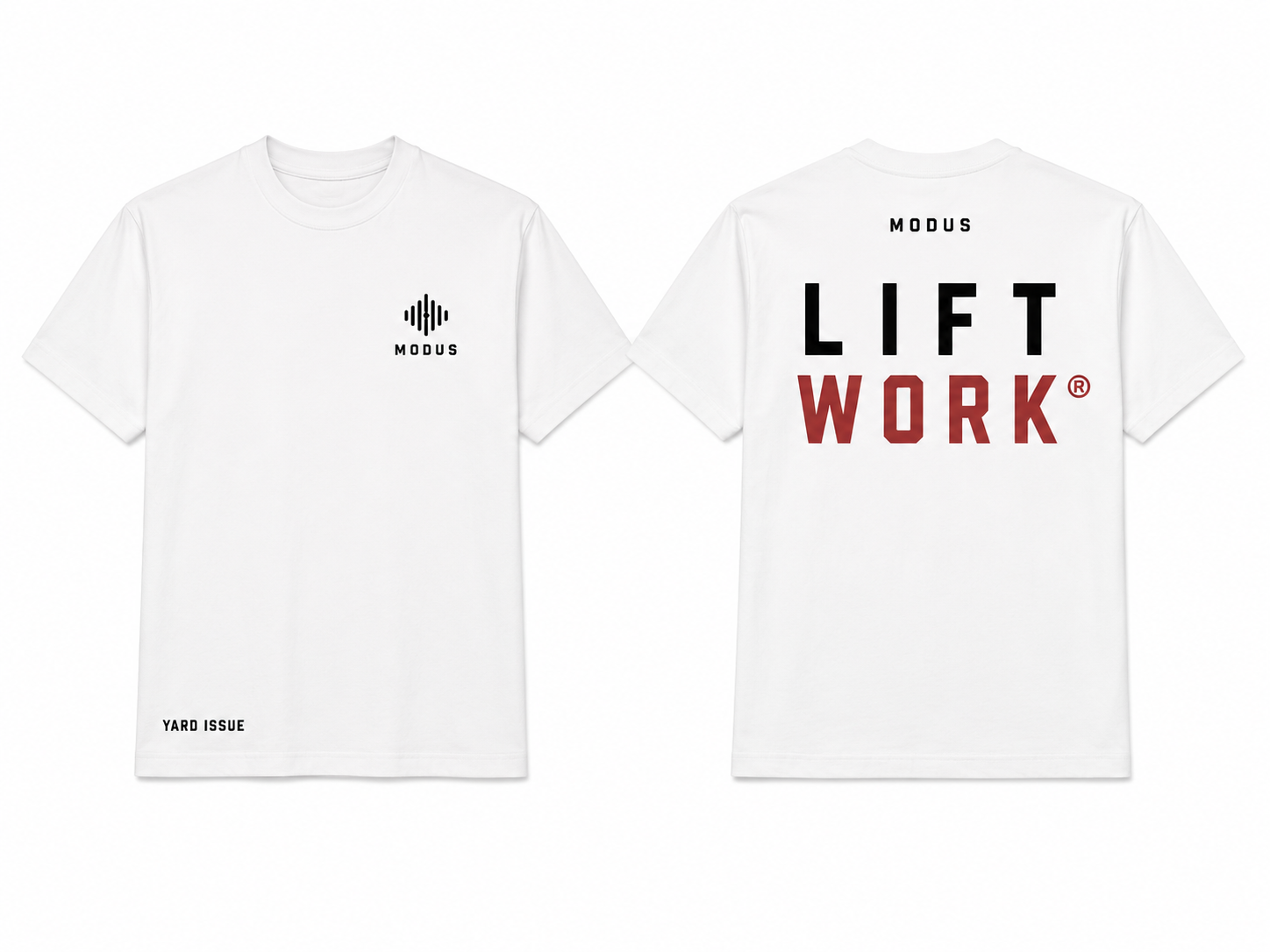 White LIFT WORK Tee