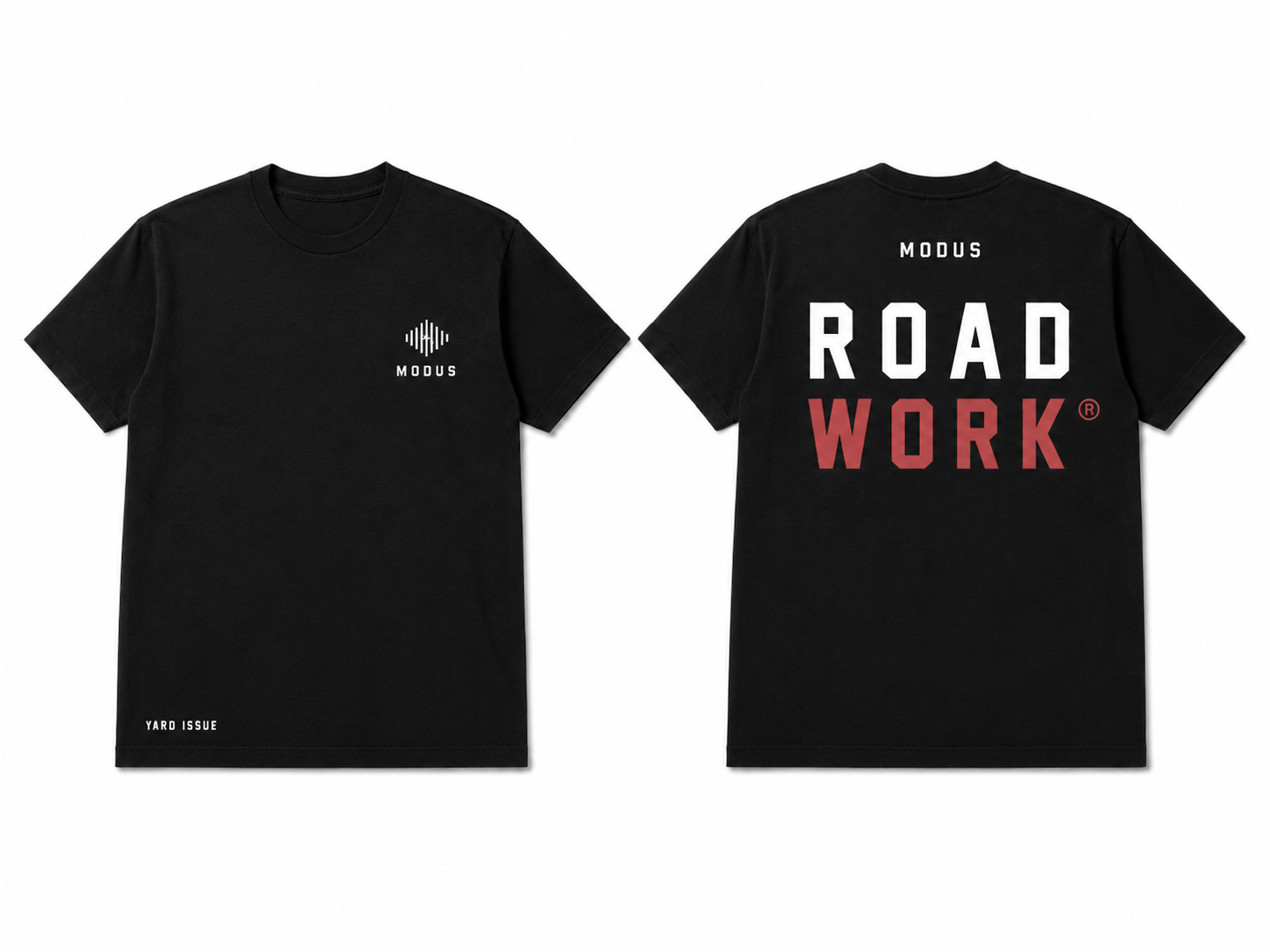 Black ROAD WORK Tee