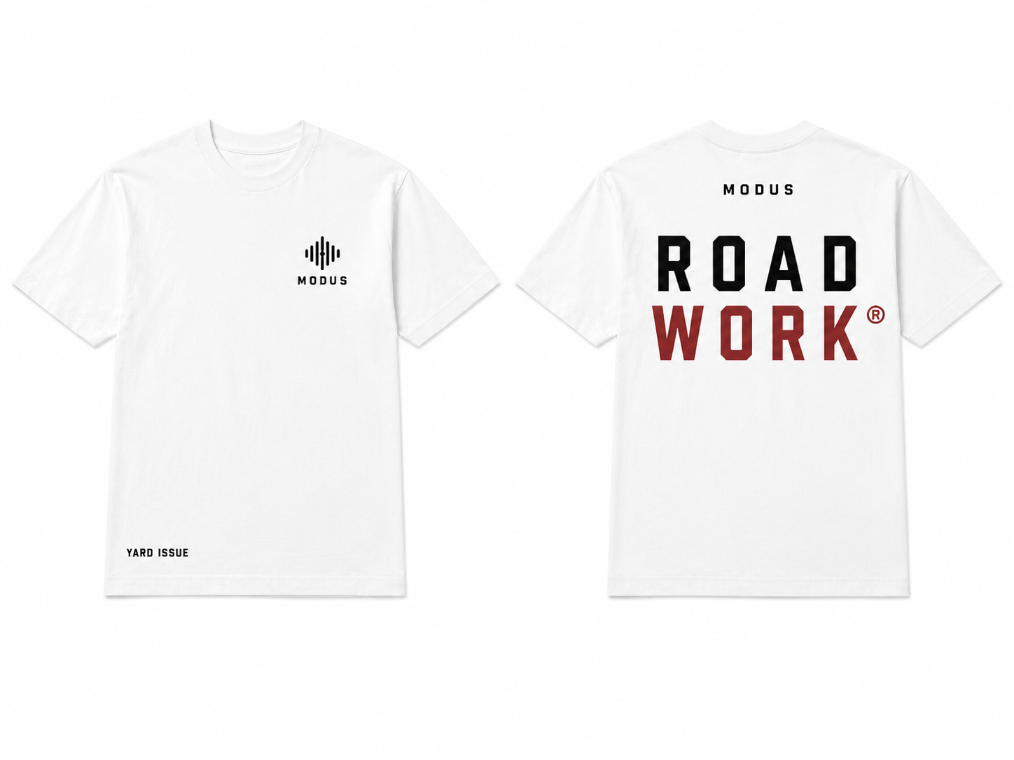 White ROAD WORK Tee